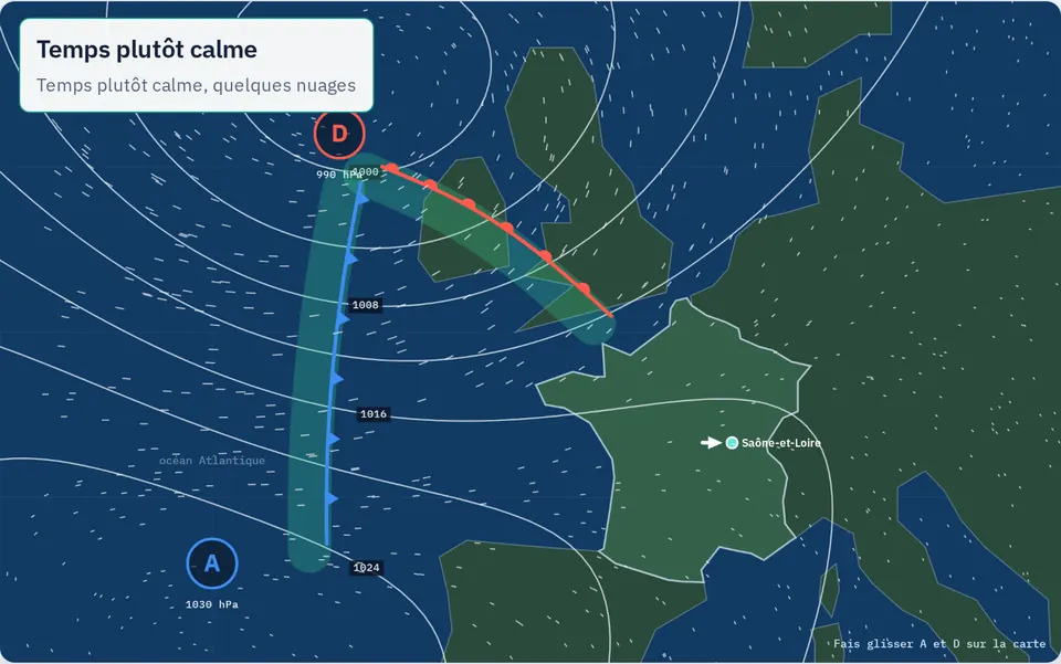 La carte météo